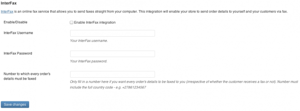 WooCommerce InterFax Integration WooCommerce InterFax Integration