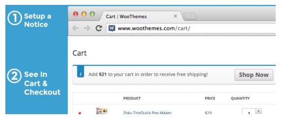 WooCommerce Cart Notices WooCommerce Cart Notices