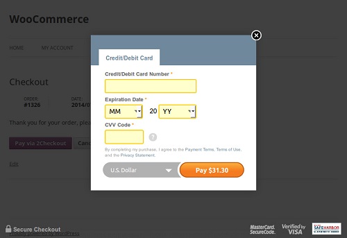 WooCommerce 2Checkout Inline Checkout WooCommerce 2Checkout Inline Checkout
