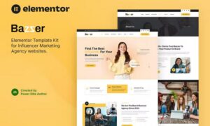 Bazzer – Influencer Marketing Agency Elementor Template Kit