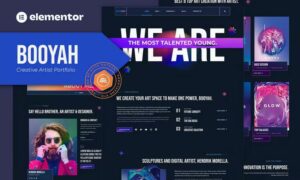 Booyah - Creative Artist Portfolio Elementor Template Kit