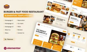 Burgero Burger & Fast Food Restaurant Elementor Template Kit