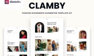 Clamby - Fashion Ecommerce Elementor Template Kit