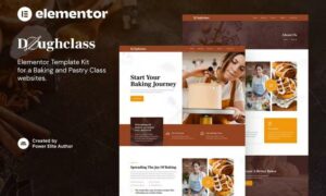 Doughclass – Baking & Pastry Class Elementor Template Kit