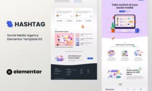 Hashtag - Social Media Agency Elementor Template Kit