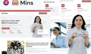 Mins - Eye Care Clinic Services Elementor Template Kit