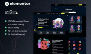 Netzo - NFT Portfolio Elementor Template Kit
