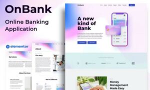 OnBank - Online Banking & Money Transfers - Elementor Kit