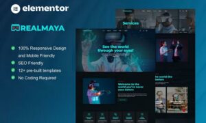 RealMaya - Virtual Reality Services & Shop Elementor Template Kit