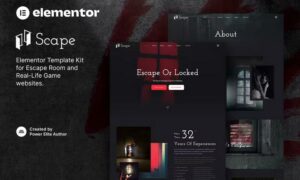 Scape – Real-Life Escape Room Game Elementor Template Kit