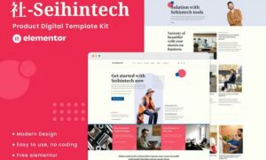 Seihintech - Digital Product Elementor Template Kit