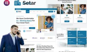 Setar - Coworking Space & Startup Office Elementor Template Kit