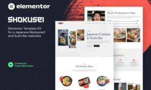 Shokusei – Japanese Restaurant & Sushi Bar Elementor Template Kit Shokusei – Japanese Restaurant & Sushi Bar Elementor Template Kit