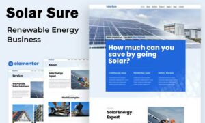 Solar Sure - Renewable Energy Business - Elementor Template Kit