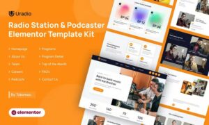 Uradio Radio Station & Podcaster Elementor Template Kit Uradio Radio Station & Podcaster Elementor Template Kit
