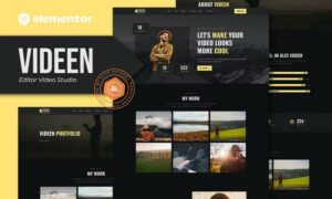 Videen - Video Editor Studio Elementor Template Kit