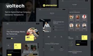 Voltech - Tech & Digital Startup Company Elementor Template Kit