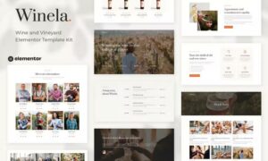 Winela - Wine and Vineyard Elementor Template Kit