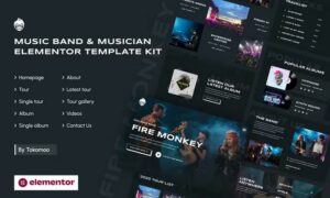 fire-monkey-music-band-musician-elementor-template-F3P5ABH